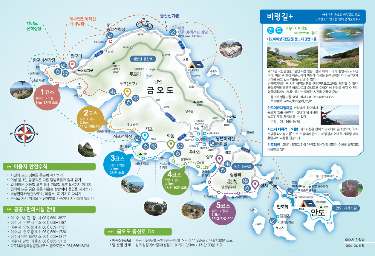 비렁길 금오도 지도